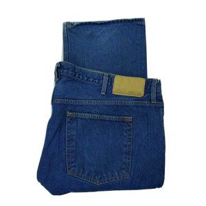 Eddie Bauer Men Jeans Size 46x30 Straight Fit Blue Distressed Denim